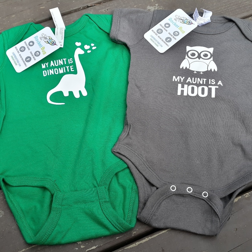 I love my aunt / auntie onesies baby bundle